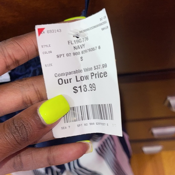 Navy Blue & White Jumpsuit NWT - Picture 5 of 5